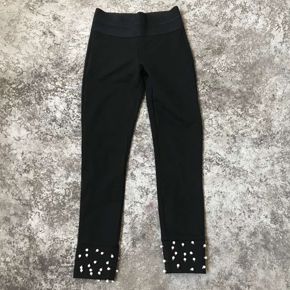 Zara Collection Size Medium Pearl Bottom Leggings